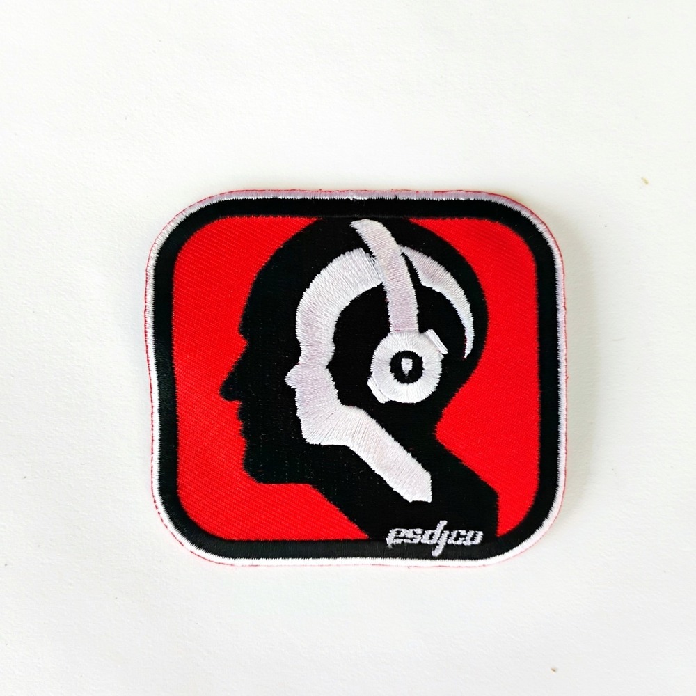 ESDJCO Iron On Patch 1200 Turntable Vintage Logo DJ Embroidered  1990's
